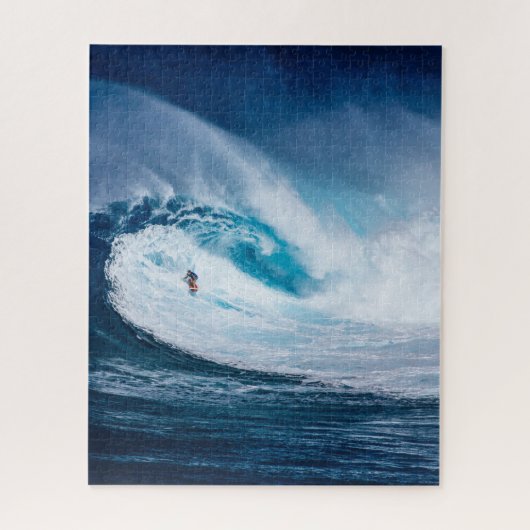 Surfer Surfende Big Ocean Wave Legpuzzel (Verticaal)