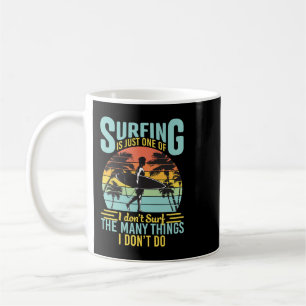 Surfer Surfing  Retro Sunset 58 Koffiemok