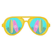 Surfer Surfplanken Fun Surfen Strandfeest Aviator Zonnebril (Voorkant)