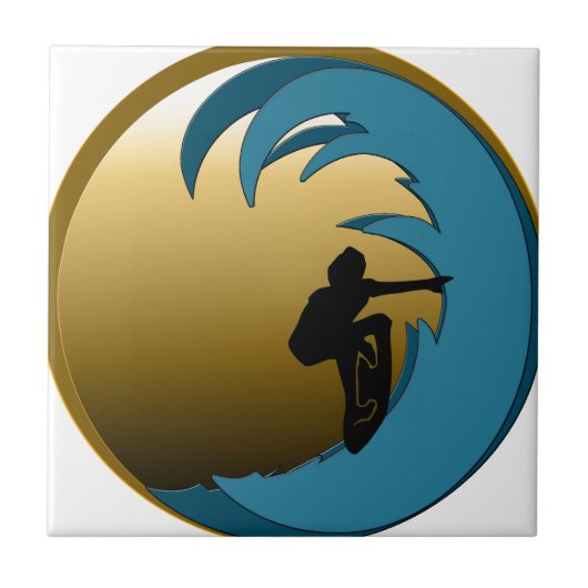 Surfer Tegeltje (Voorkant)