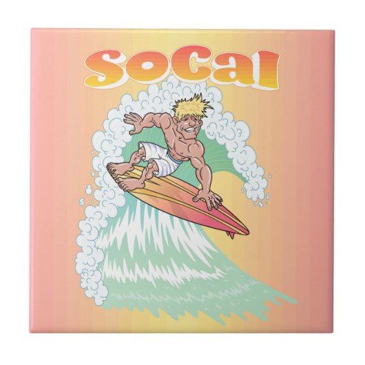 Surfer Tegeltje (Voorkant)