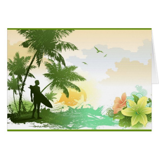 Surfer-thema (Voorkant Horizontaal)