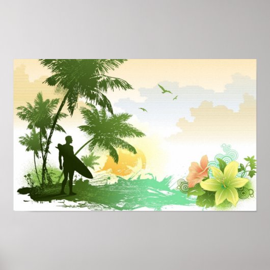 Surfer-thema Poster (Voorkant)