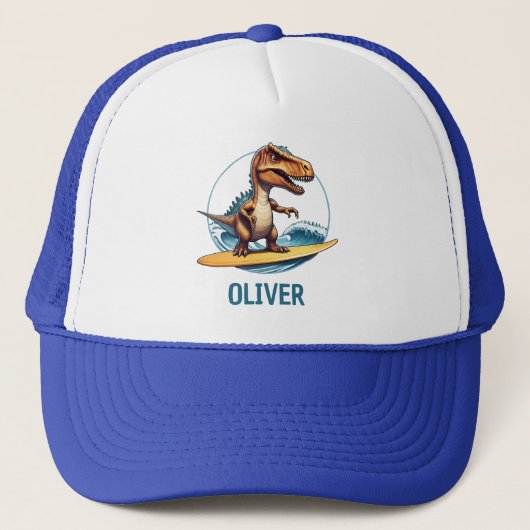 Surfer Trex Dinosaur Trucker Pet (Voorkant)