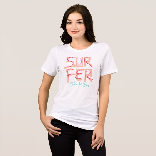 Surfer Tri-Blend Shirt (Voorkant volledig)