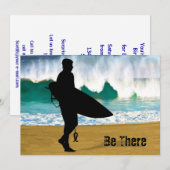 Surfer van een Crashing Tube Kaart (Voorkant / Achterkant)