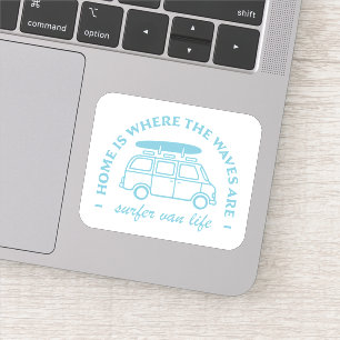 Surfer van life citaten sticker