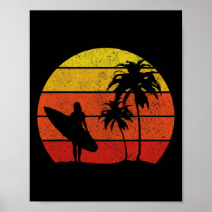 Surfer Vintage Surf Strand Surfen Surfen Surfen Poster