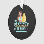 Surfer-Vriendin Ornament (voorkant)