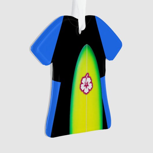 Surfer Wetsuit gepersonaliseerd siermiddel Ornament (voorkant)