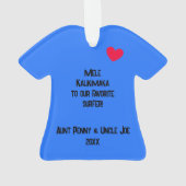 Surfer Wetsuit Ornement personnalisé (dos)