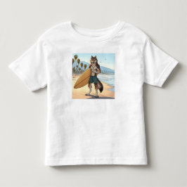 Surfer Wolf Kinder Shirts