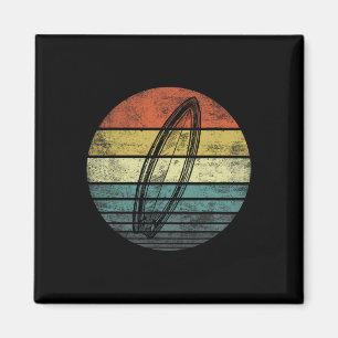 Surfercadeaus Retro Zonsondergang Surfplank Silhou Magneet