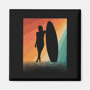 Surferkunst voor vrouwen Meisjes Surfplank Watersu Magneet