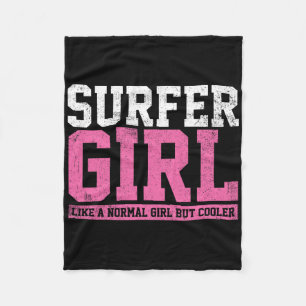 Surfermeisje surfen cadeau fleece deken