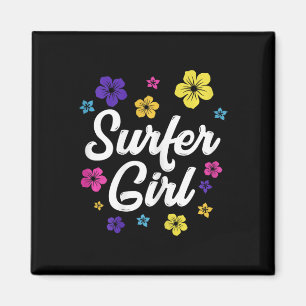 Surfermeisje surfen retro vintage surf geschenk vr magneet