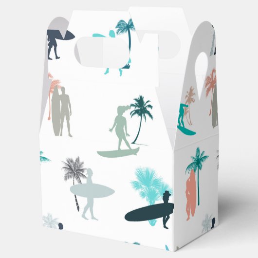 Surfers and Palm Trees Pattern Bedankdoosjes (Geopend)