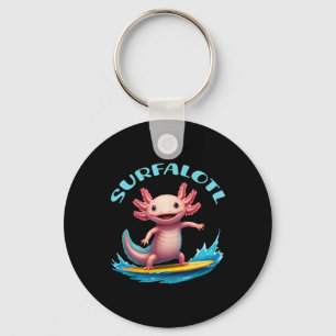 Surfers Axolotl Surfalotl Grappige Oceaan Strand  Sleutelhanger