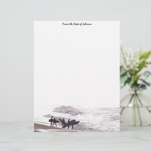 Surfers Beach Personalized Letterhead (Staand voorkant)