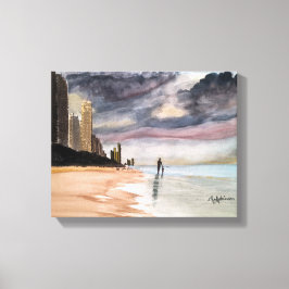 SURFERS PARADISE Queensland Australia WATERVERF Canvas Afdruk