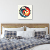 Surfer's Sunset Wave Canvasprint Canvas Afdruk (Insitu (Slaapkamer))