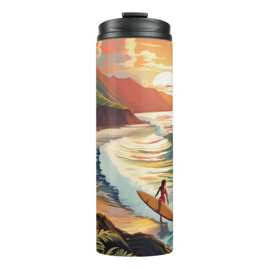 Surfer's thermische tumbler thermosbeker (Voorkant)