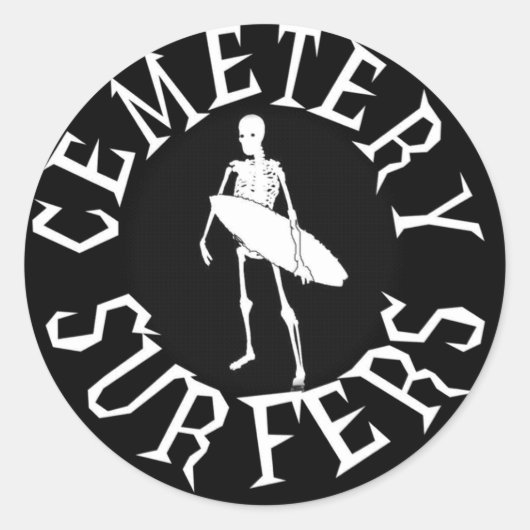 surferssticker ronde sticker (Voorkant)