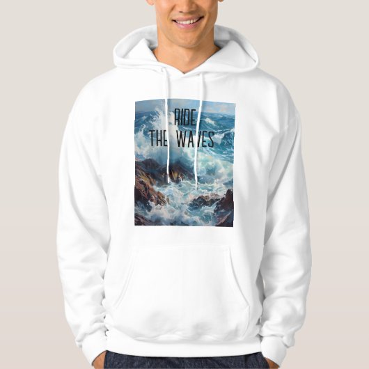 Surfez les Vagues – Sweat à Capuche Inspiré de l'O (Devant)