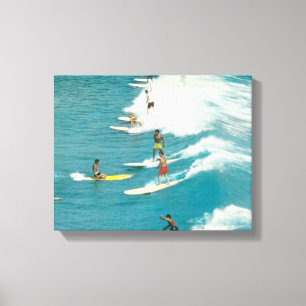  surffoto, Florida, jaren '60 Canvas Afdruk