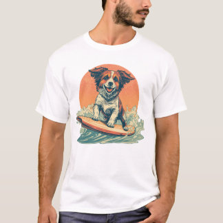 Surfhond Retro  Strand Vibes T-shirt
