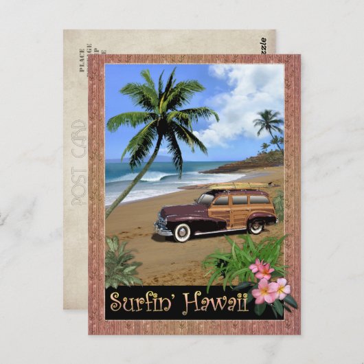 Surfin' Hawaii Briefkaart (Voorkant / Achterkant)