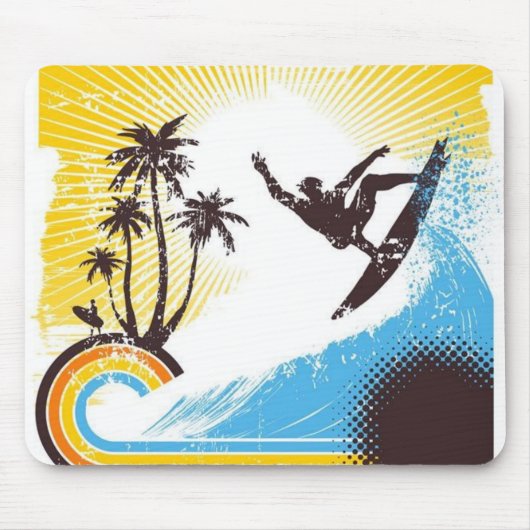 "Surfin" het net Muismat (Voorkant)