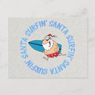 Surfin' Santa Feestdagenkaart