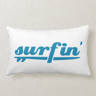 Surfin surfplanblauw kussen