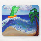 Surfing Angel Raphael Mousepad Muismat (Voorkant)