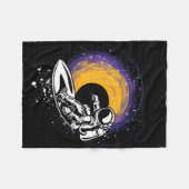 Surfing Astronaut - Galaxy Planets Space Spaceship Fleece Deken (Voorkant (Horizontaal))