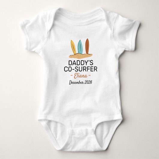 Surfing Baby Shower Daddy’s Co-Surfer - Surf Romper (Voorkant)