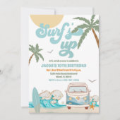 Surfing Beach Birthday Invitation (Devant)