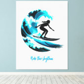 surfing canvas afdruk (Insitu (Houten vloer))