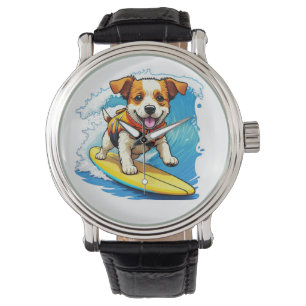 Surfing Dog Horloge