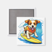 Surfing Dog Magneet (Voorkant / Achterkant)