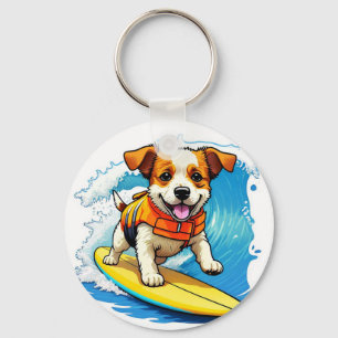 Surfing Dog Sleutelhanger