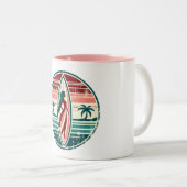 "Surfing Dreams : Hot Girl and Surfboard" Mug (Devant droit)