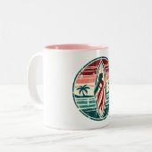 "Surfing Dreams : Hot Girl and Surfboard" Mug (Devant gauche)