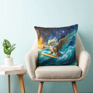 Surfing Eagle Design beroemd gemaakt door Rich AMe Kussen