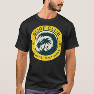 Surfing Hawaii Peahi Jaws Maui Hawaii Retro (2) T-shirt