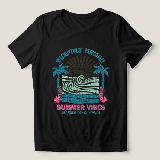 Surfing Hawaii Tri-Blend Shirt (Design voorkant)