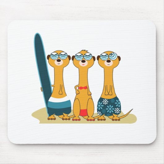 Surfing Meercats Muismat (Voorkant)