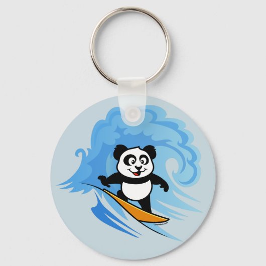 Surfing Panda Sleutelhanger (Voorkant)