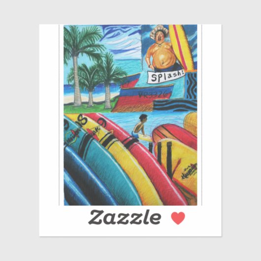 Surfing Pegatina Sticker (Vel)